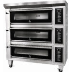 Maizes cepeškrāsns Elektriskā 3 kameru 6 x 400x600mm plāksnes 400°C Mehāniskā vadība 19.8kW 400V | Adexa HTD60KI