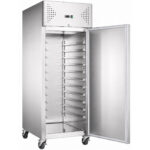 852lt Komerciālais maiznīcas saldētava Nerūsējošais tērauds Vertikāla skapja vienas durvis 800x600mm Ventilēta dzesēšana | Adexa F6080 - Image 2
