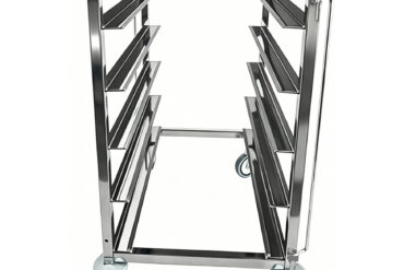 Pannas ratiņi ar augšējo plauktu 5x600x400mm paplātes Nerūsējošais tērauds 465x620x900mm Slāņu attālums 135mm | Adexa WHDBC05