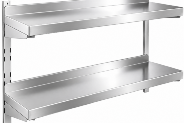 Sienas plaukts 2 līmeņi 800x300x600mm Nerūsējošais tērauds | Adexa WM08030B