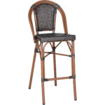 Bistro bāra krēsls Rattan Brūns Tumšs rāmis Āra un iekštelpām | Adexa 2111BBROWND