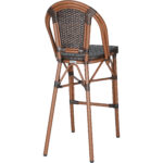 Bistro bāra krēsls Rattan Brūns Tumšs rāmis Āra un iekštelpām | Adexa 2111BBROWND - Image 4