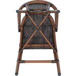 Bistro bāra krēsls Rattan Brūns Tumšs rāmis Āra un iekštelpām | Adexa 2111BBROWND - Image 7