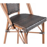 Bistro bāra krēsls Rattan Brūns Tumšs rāmis Āra un iekštelpām | Adexa 2111BBROWND - Image 8
