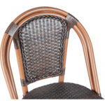 Bistro bāra krēsls Rattan Brūns Tumšs rāmis Āra un iekštelpām | Adexa 2111BBROWND - Image 10