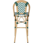 Bistro bāra krēsls Rattan Zaļš un Balts Iekštelpām un Ārtelpām | Adexa 2111BGREENL - Image 5