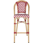 Bistro bāra krēsls Rattan Sarkans un Balts Iekštelpām un Ārtelpām | Adexa 2111BREDL - Image 5