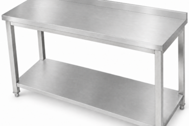 Premium komerciālais darba galds Nerūsējošais tērauds Apakšējā plaukta malas 1600x700x900mm | Adexa DWT16070