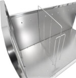 Komercijas augsto plātņu pārvadāšanas rati ar 3 stiepleņu nodalījumiem 1112x624x1100mm | Adexa PTTHB01FL - Image 4