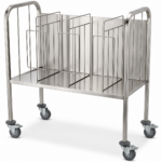 Komercijas augsto plātņu pārvadāšanas rati ar 3 stiepleņu nodalījumiem 1112x624x1100mm | Adexa PTTHB01FL - Image 2