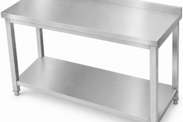Premium komerciāls darba galds Nerūsējošais tērauds Apakšējā plaukta malas 1400x700x900/950mm | Adexa DWT14070