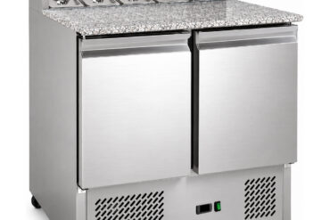 Picas sagatavošanas galds 2 durvis Nerūsējošais tērauds Picas virsma 5xGN1/6 Dziļums 700mm | Adexa PZ22