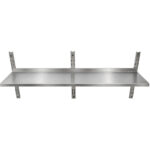 Sienas plaukts 1 līmenis 1500x300x350mm Nerūsējošais tērauds | Adexa WMA30150